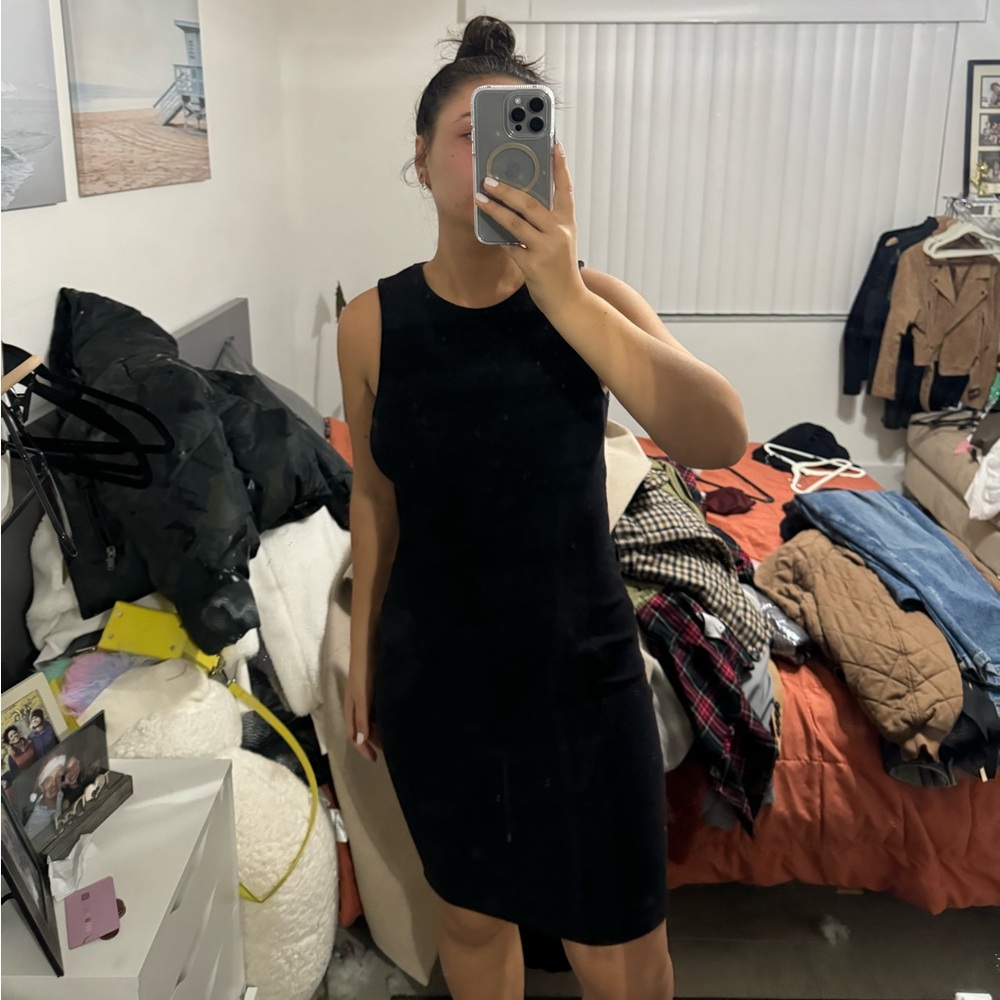 Black Knit Zara Body Con Dress